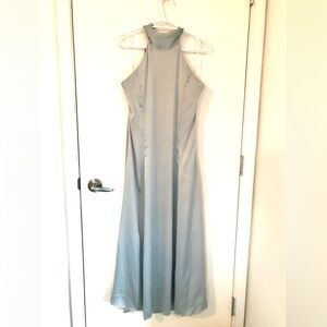Satin light tourquise H&M maxi dress